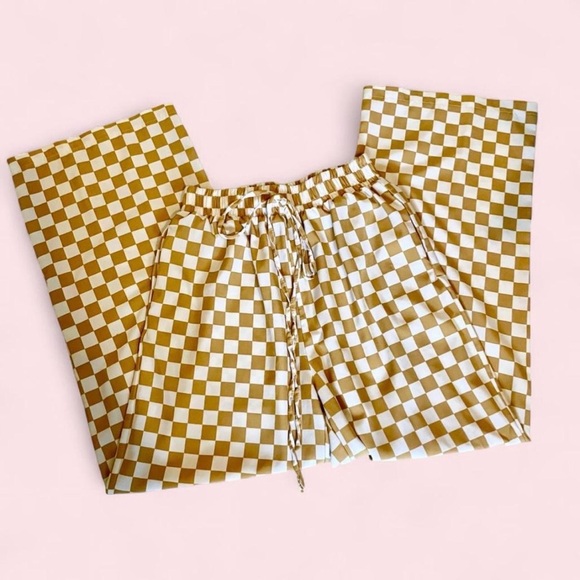 Pants - Checkered Beige and White Pants